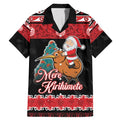 New Zealand Christmas Family Matching Mermaid Dress and Hawaiian Shirt Funny Santa Riding Kiwi Meri Kirihimete