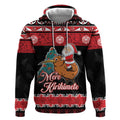 New Zealand Christmas Hoodie Funny Santa Riding Kiwi Meri Kirihimete