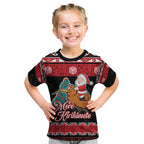 New Zealand Christmas Kid T Shirt Funny Santa Riding Kiwi Meri Kirihimete