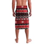 New Zealand Christmas Lavalava Funny Santa Riding Kiwi Meri Kirihimete