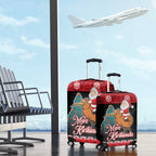 New Zealand Christmas Luggage Cover Funny Santa Riding Kiwi Meri Kirihimete