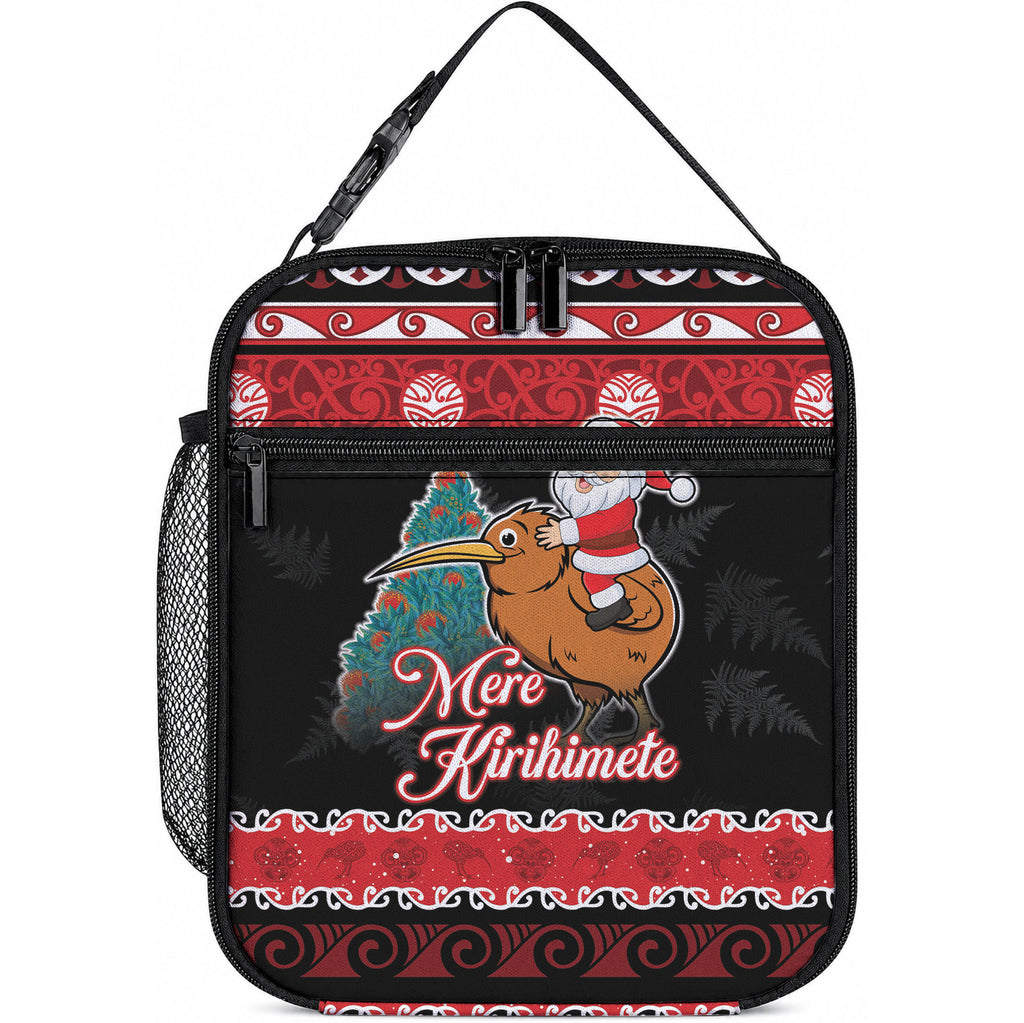 New Zealand Christmas Lunch Bag Funny Santa Riding Kiwi Meri Kirihimete