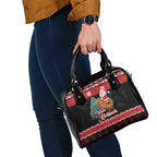 New Zealand Christmas Shoulder Handbag Funny Santa Riding Kiwi Meri Kirihimete