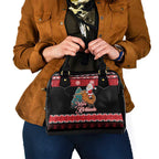 New Zealand Christmas Shoulder Handbag Funny Santa Riding Kiwi Meri Kirihimete