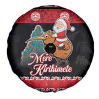 New Zealand Christmas Spare Tire Cover Funny Santa Riding Kiwi Meri Kirihimete