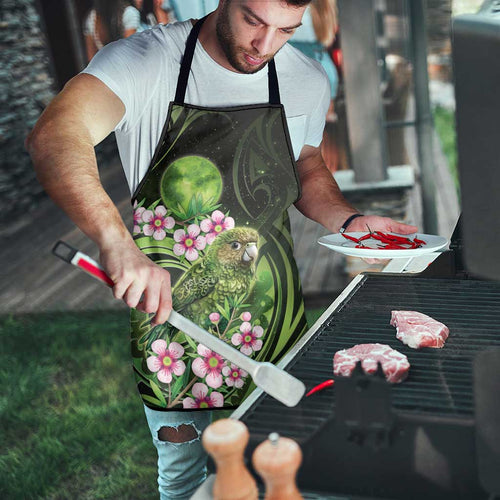 New Zealand Aotearoa Kakapo Apron Maori Pattern With Manuka Galaxy Style - Aussie Hoodie