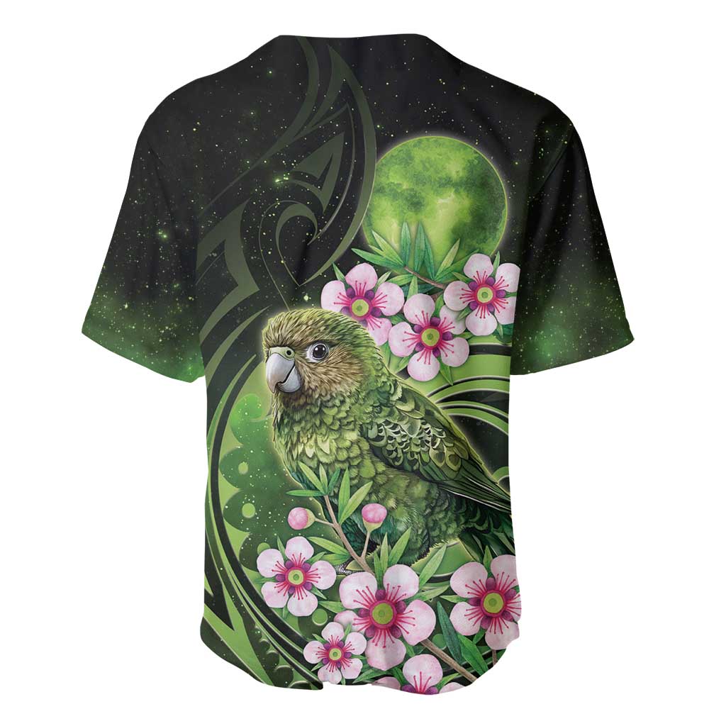 New Zealand Aotearoa Kakapo Baseball Jersey Maori Pattern With Manuka Galaxy Style - Aussie Hoodie