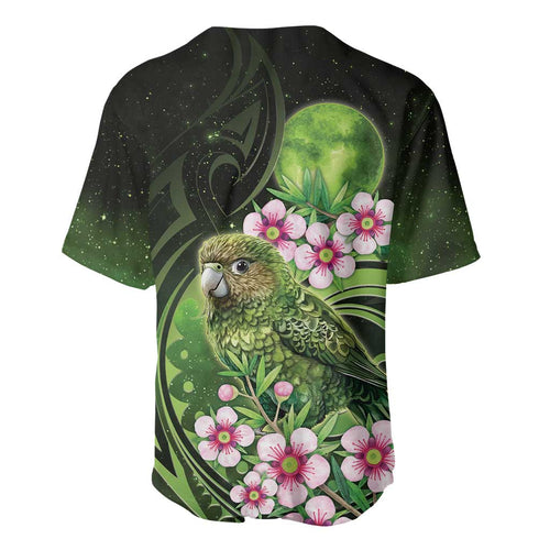 New Zealand Aotearoa Kakapo Baseball Jersey Maori Pattern With Manuka Galaxy Style - Aussie Hoodie
