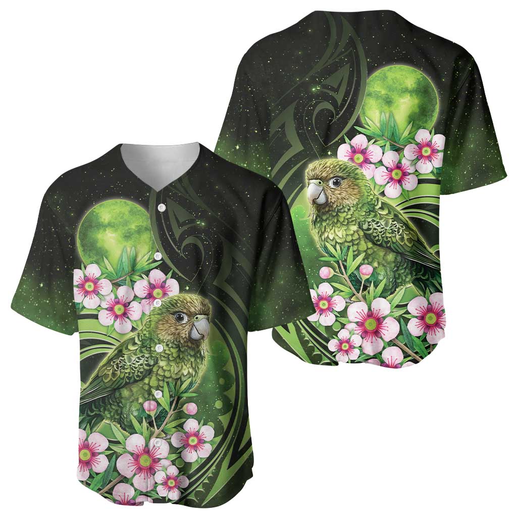 New Zealand Aotearoa Kakapo Baseball Jersey Maori Pattern With Manuka Galaxy Style - Aussie Hoodie