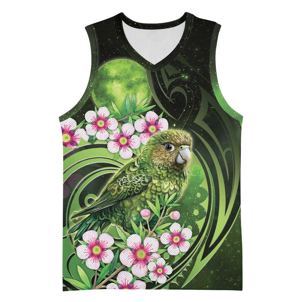 New Zealand Aotearoa Kakapo Basketball Jersey Maori Pattern With Manuka Galaxy Style - Aussie Hoodie