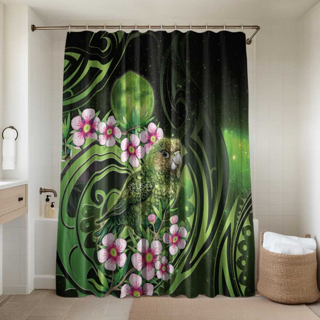 New Zealand Aotearoa Kakapo Bathroom Set Maori Pattern With Manuka Galaxy Style - Aussie Hoodie