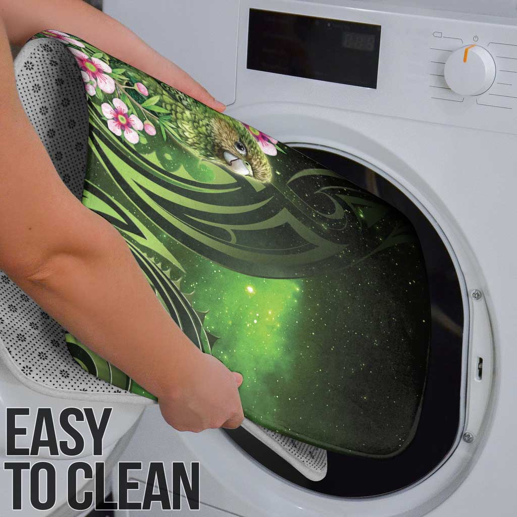 New Zealand Aotearoa Kakapo Bathroom Set Maori Pattern With Manuka Galaxy Style - Aussie Hoodie