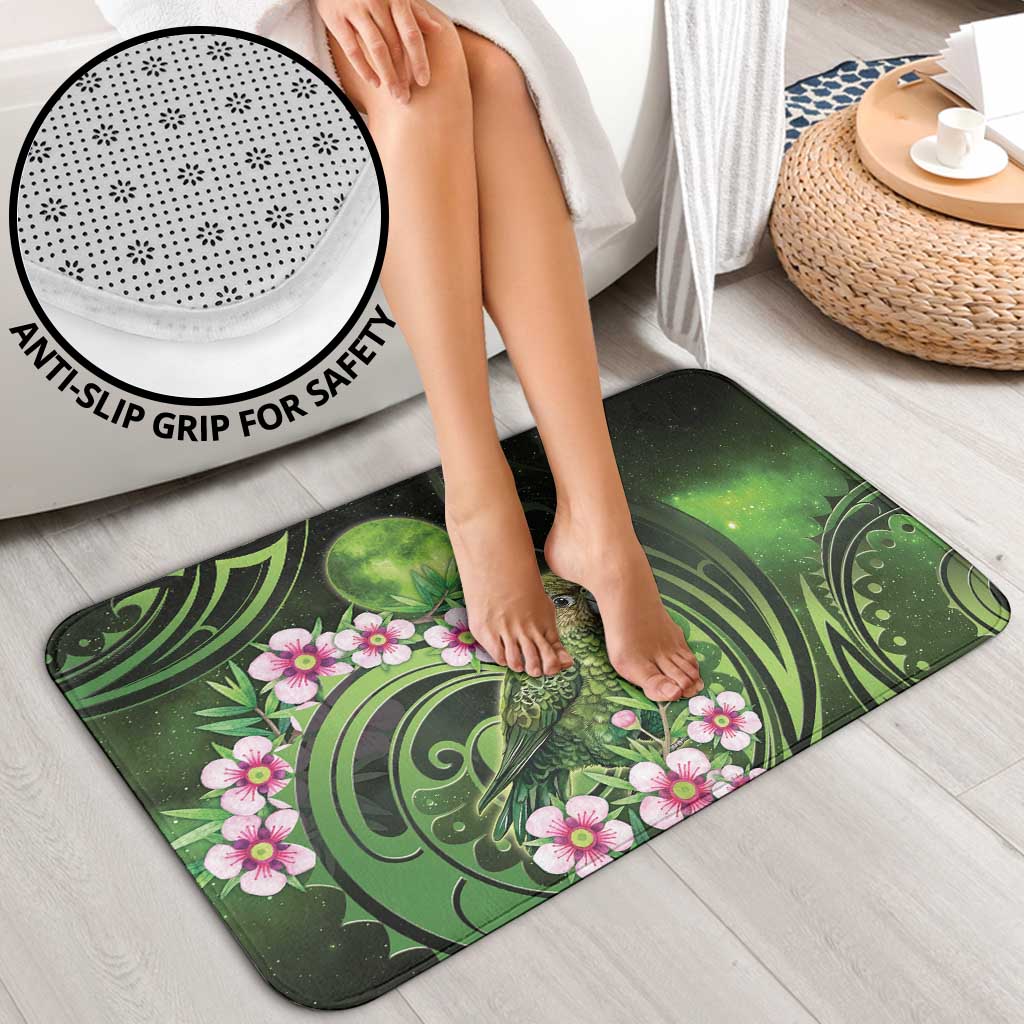 New Zealand Aotearoa Kakapo Bathroom Set Maori Pattern With Manuka Galaxy Style - Aussie Hoodie