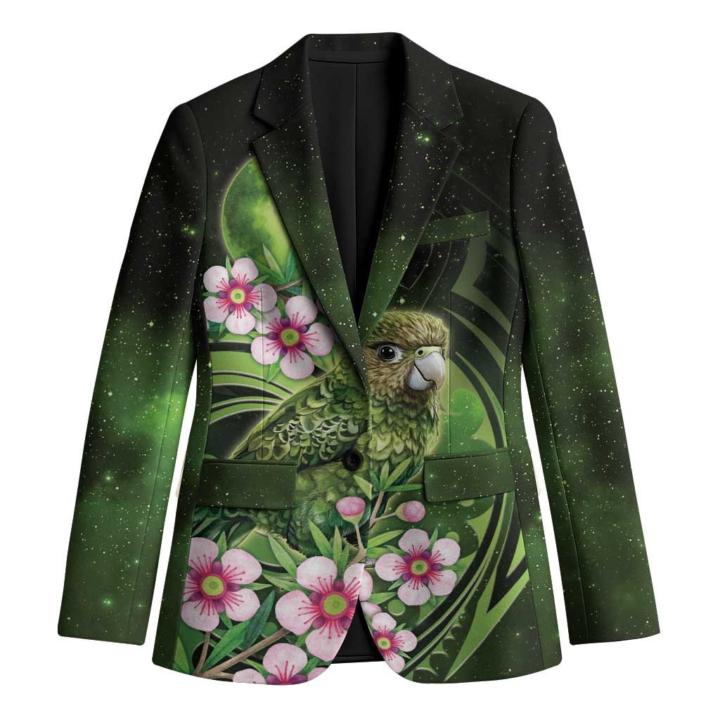 New Zealand Aotearoa Kakapo Blazer Maori Pattern With Manuka Galaxy Style - Aussie Hoodie