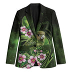 New Zealand Aotearoa Kakapo Blazer Maori Pattern With Manuka Galaxy Style - Aussie Hoodie