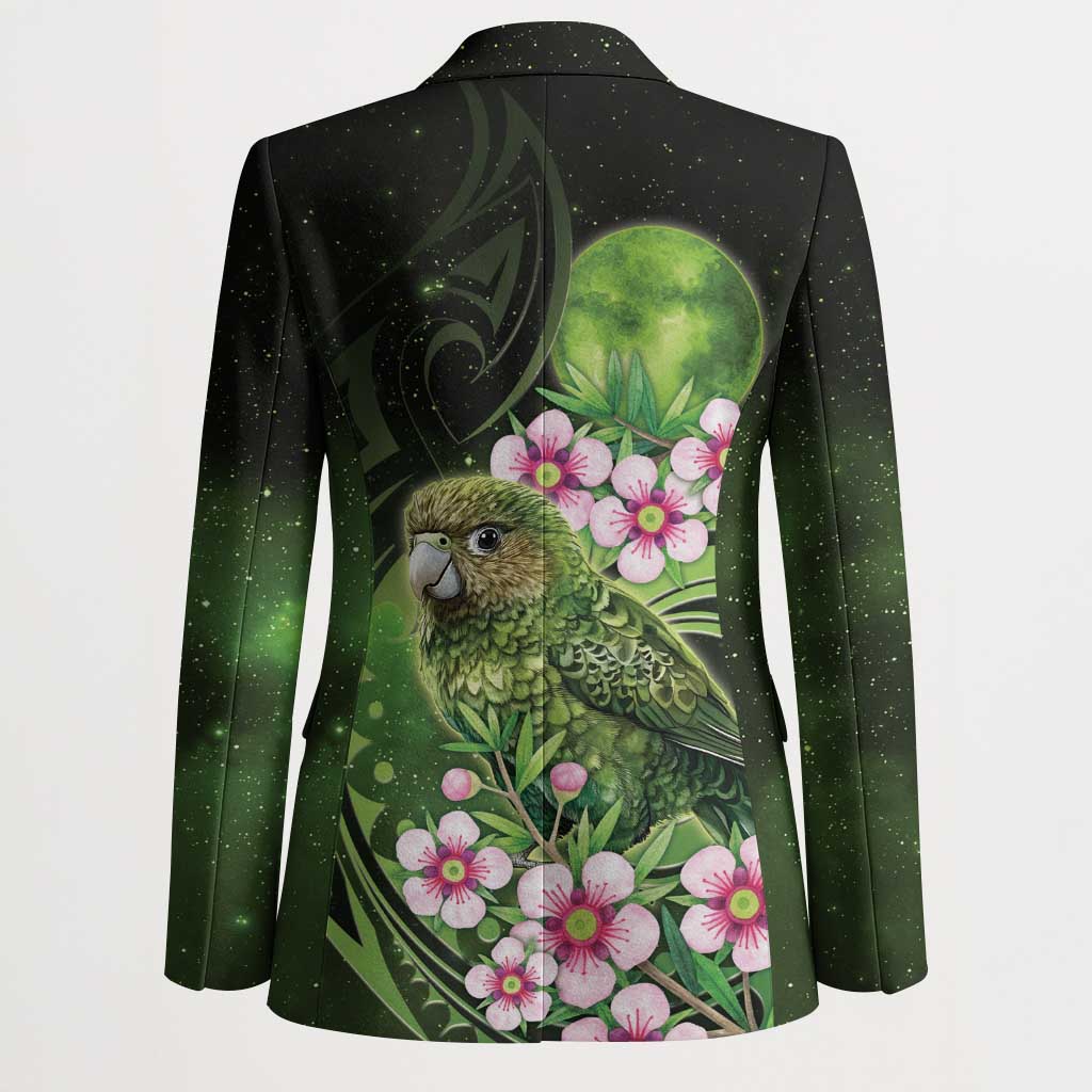 New Zealand Aotearoa Kakapo Blazer Maori Pattern With Manuka Galaxy Style - Aussie Hoodie