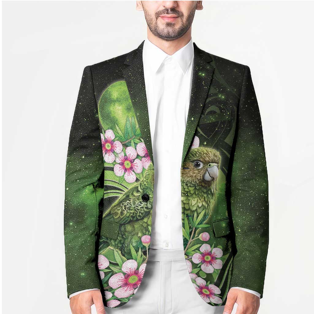 New Zealand Aotearoa Kakapo Blazer Maori Pattern With Manuka Galaxy Style - Aussie Hoodie