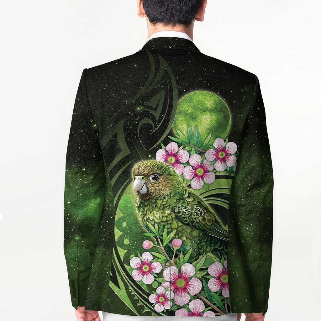 New Zealand Aotearoa Kakapo Blazer Maori Pattern With Manuka Galaxy Style - Aussie Hoodie