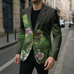 New Zealand Aotearoa Kakapo Blazer Maori Pattern With Manuka Galaxy Style - Aussie Hoodie