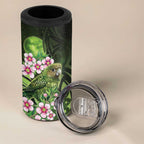 New Zealand Aotearoa Kakapo 4 in 1 Can Cooler Tumbler Maori Pattern With Manuka Galaxy Style - Aussie Hoodie