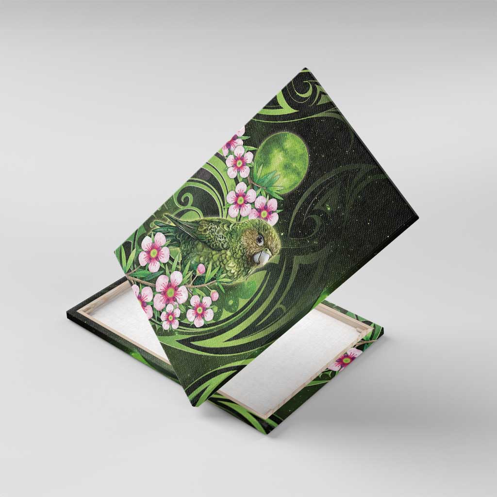 New Zealand Aotearoa Kakapo Canvas Wall Art Maori Pattern With Manuka Galaxy Style - Aussie Hoodie