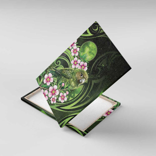 New Zealand Aotearoa Kakapo Canvas Wall Art Maori Pattern With Manuka Galaxy Style - Aussie Hoodie