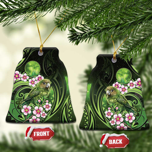 New Zealand Aotearoa Kakapo Ceramic Ornament Maori Pattern With Manuka Galaxy Style - Aussie Hoodie