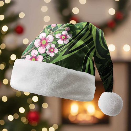 New Zealand Aotearoa Kakapo Christmas Santa Hat Maori Pattern With Manuka Galaxy Style - Aussie Hoodie