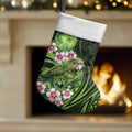 New Zealand Aotearoa Kakapo Christmas Stocking Maori Pattern With Manuka Galaxy Style - Aussie Hoodie