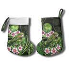 New Zealand Aotearoa Kakapo Christmas Stocking Maori Pattern With Manuka Galaxy Style - Aussie Hoodie