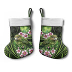 New Zealand Aotearoa Kakapo Christmas Stocking Maori Pattern With Manuka Galaxy Style - Aussie Hoodie