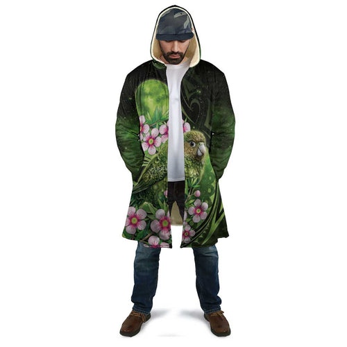 New Zealand Aotearoa Kakapo Cloak Maori Pattern With Manuka Galaxy Style - Aussie Hoodie