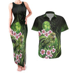 New Zealand Aotearoa Kakapo Couples Matching Tank Maxi Dress and Hawaiian Shirt Maori Pattern With Manuka Galaxy Style - Aussie Hoodie