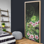 New Zealand Aotearoa Kakapo Door Cover Maori Pattern With Manuka Galaxy Style - Aussie Hoodie
