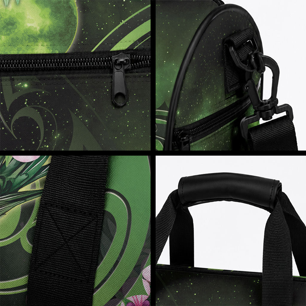 New Zealand Aotearoa Kakapo Duffle Bag Maori Pattern With Manuka Galaxy Style