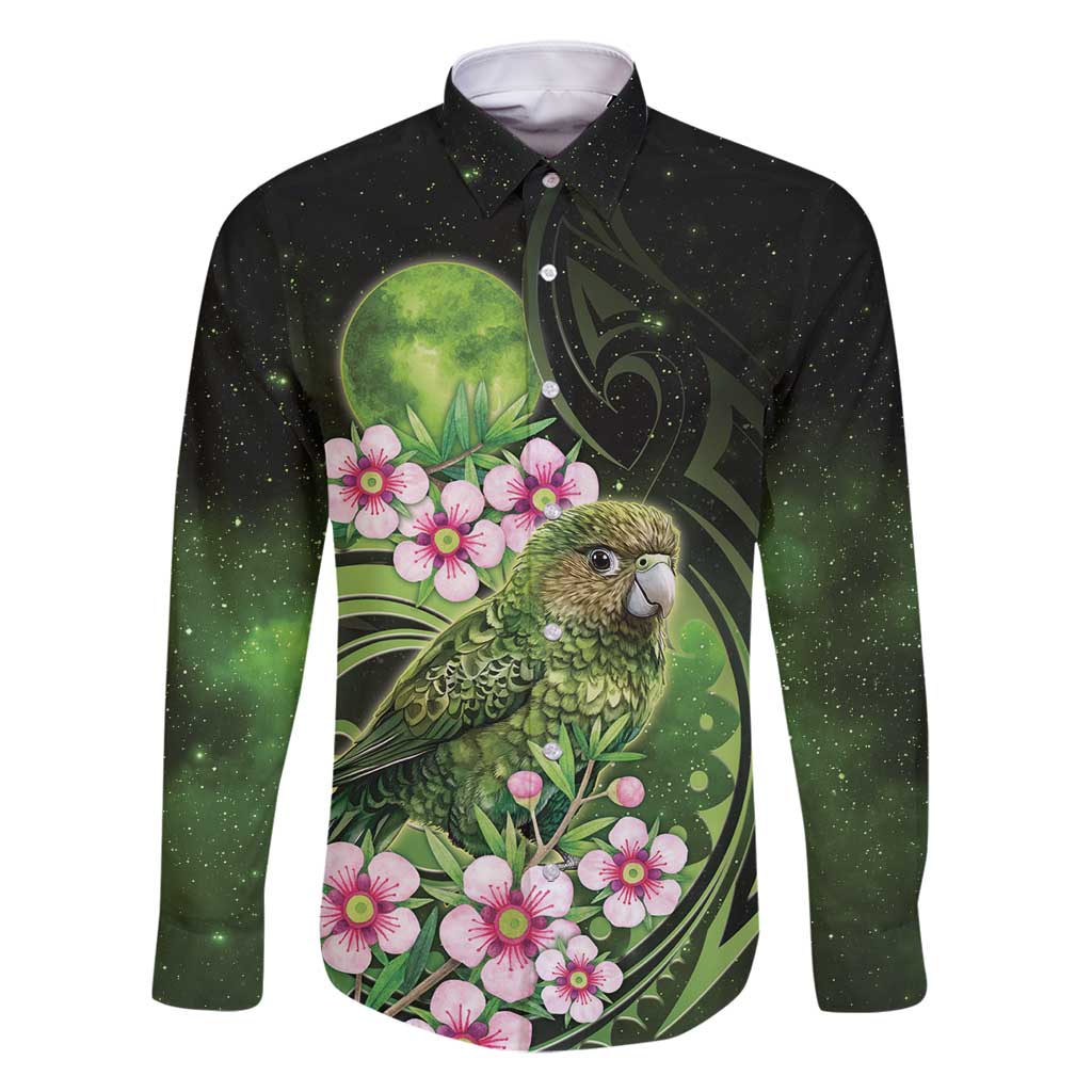 New Zealand Aotearoa Kakapo Family Matching Mermaid Dress and Hawaiian Shirt Maori Pattern With Manuka Galaxy Style - Aussie Hoodie