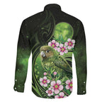 New Zealand Aotearoa Kakapo Family Matching Off Shoulder Short Dress and Hawaiian Shirt Maori Pattern With Manuka Galaxy Style - Aussie Hoodie