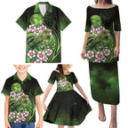 New Zealand Aotearoa Kakapo Family Matching Puletasi and Hawaiian Shirt Maori Pattern With Manuka Galaxy Style - Aussie Hoodie