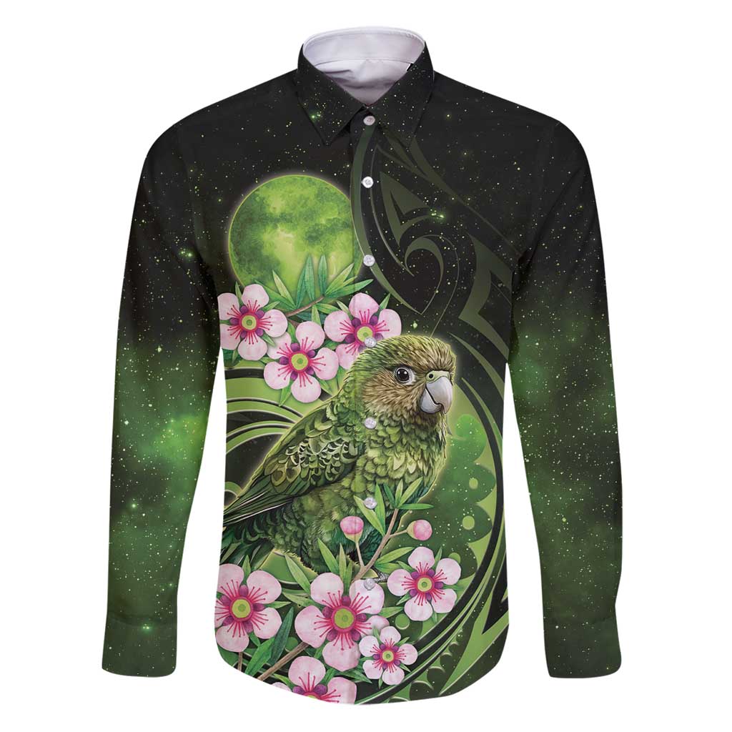 New Zealand Aotearoa Kakapo Family Matching Puletasi and Hawaiian Shirt Maori Pattern With Manuka Galaxy Style - Aussie Hoodie