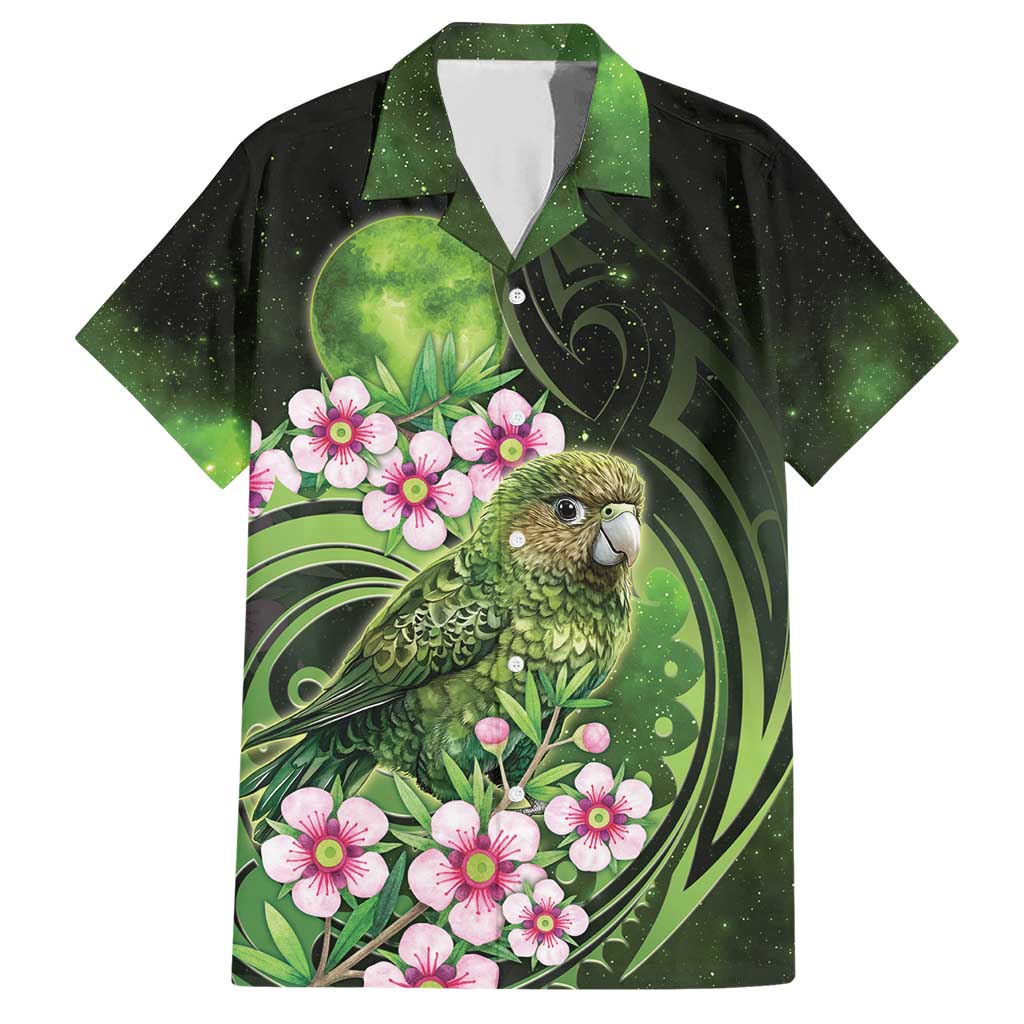 New Zealand Aotearoa Kakapo Family Matching Short Sleeve Bodycon Dress and Hawaiian Shirt Maori Pattern With Manuka Galaxy Style - Aussie Hoodie