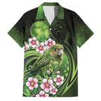 New Zealand Aotearoa Kakapo Family Matching Short Sleeve Bodycon Dress and Hawaiian Shirt Maori Pattern With Manuka Galaxy Style - Aussie Hoodie