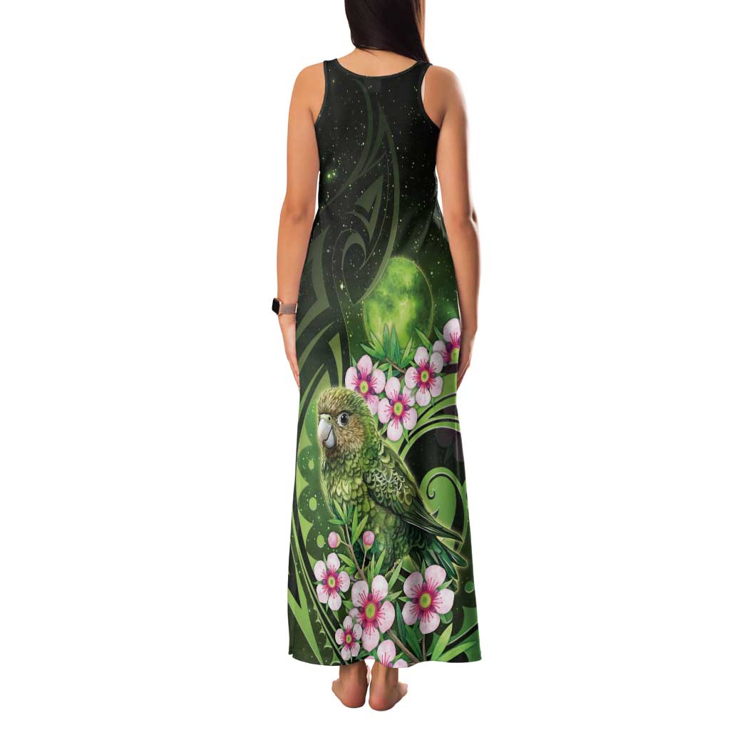 New Zealand Aotearoa Kakapo Family Matching Tank Maxi Dress and Hawaiian Shirt Maori Pattern With Manuka Galaxy Style - Aussie Hoodie