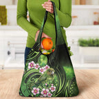New Zealand Aotearoa Kakapo Grocery Bag Maori Pattern With Manuka Galaxy Style - Aussie Hoodie