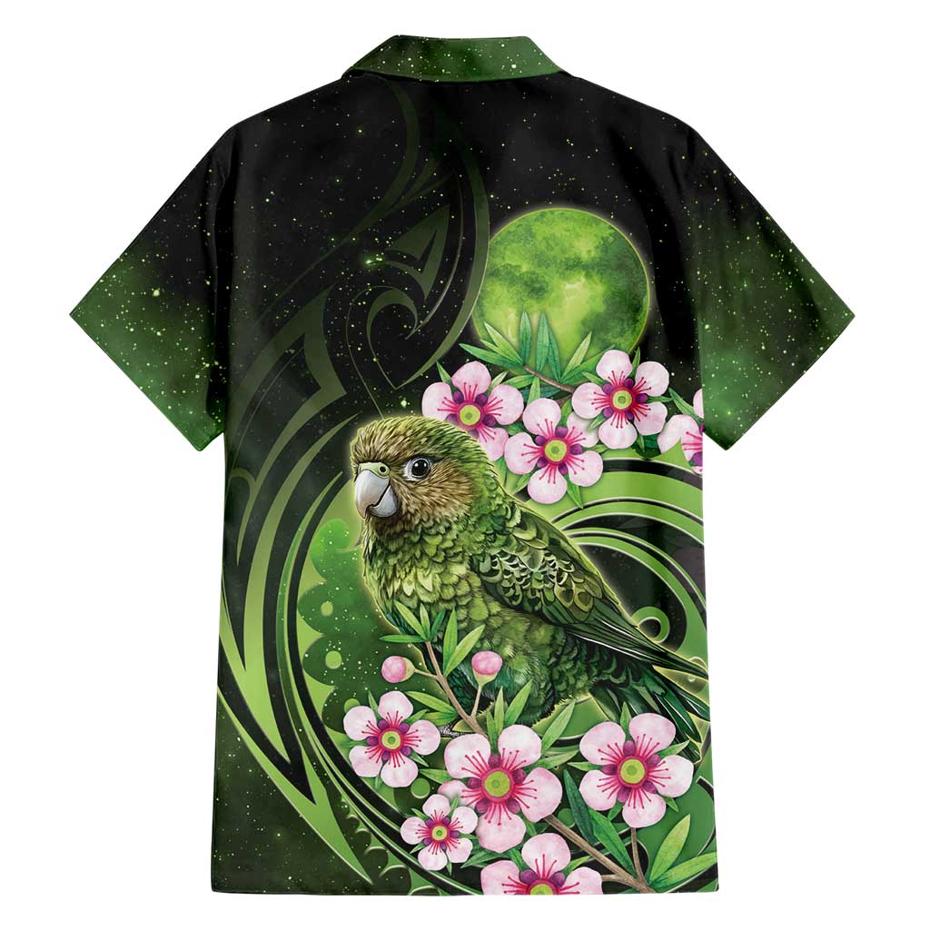New Zealand Aotearoa Kakapo Hawaiian Shirt Maori Pattern With Manuka Galaxy Style - Aussie Hoodie