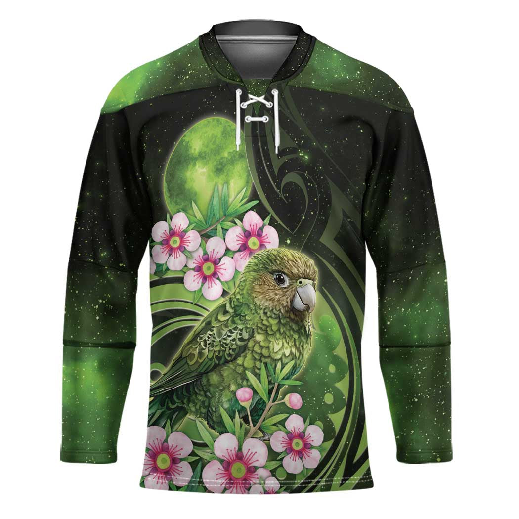 New Zealand Aotearoa Kakapo Hockey Jersey Maori Pattern With Manuka Galaxy Style - Aussie Hoodie