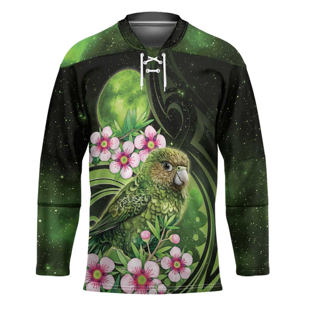 New Zealand Aotearoa Kakapo Hockey Jersey Maori Pattern With Manuka Galaxy Style - Aussie Hoodie