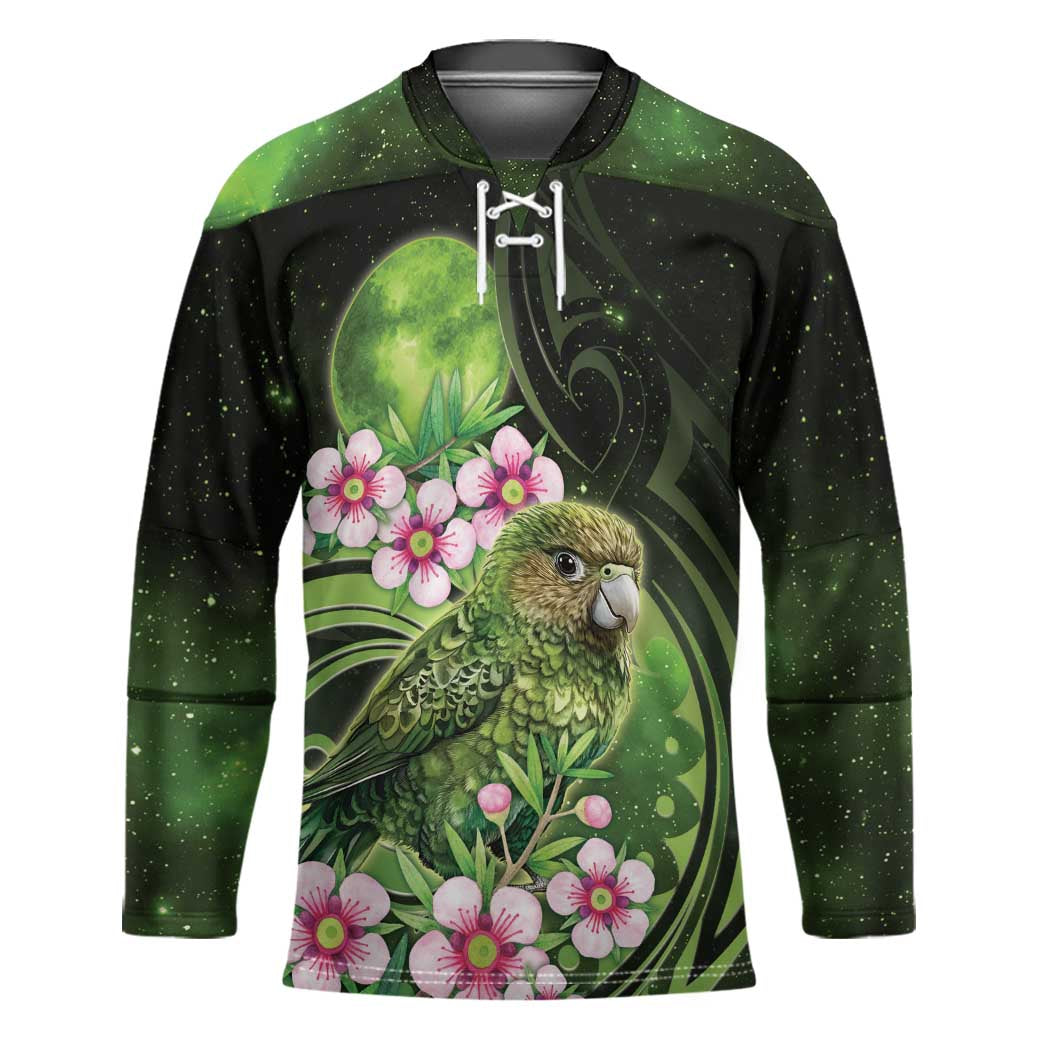 New Zealand Aotearoa Kakapo Hockey Jersey Maori Pattern With Manuka Galaxy Style - Aussie Hoodie