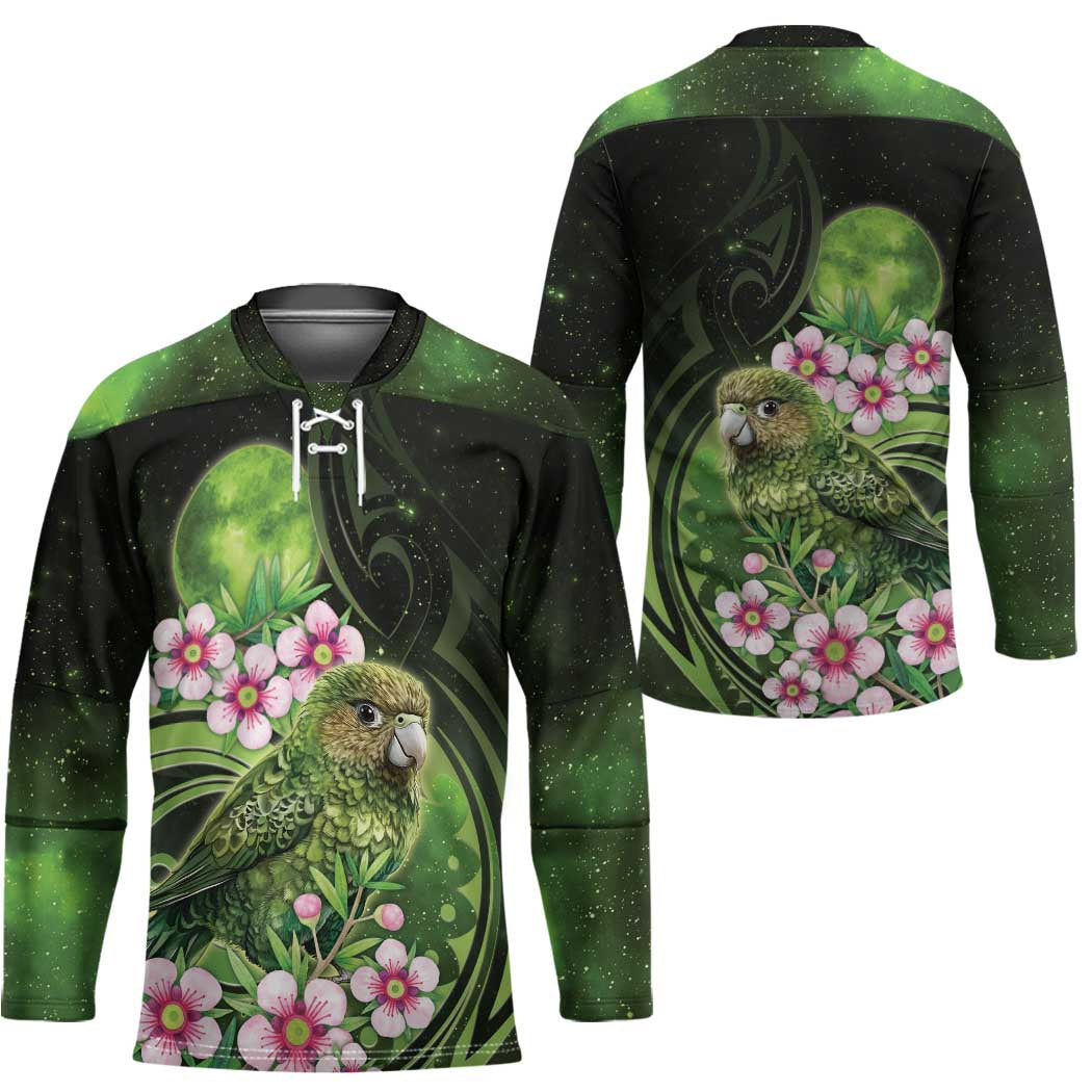 New Zealand Aotearoa Kakapo Hockey Jersey Maori Pattern With Manuka Galaxy Style - Aussie Hoodie