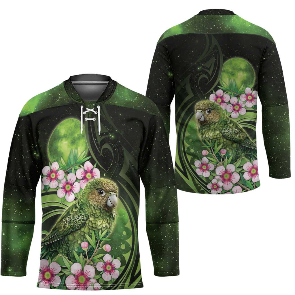 New Zealand Aotearoa Kakapo Hockey Jersey Maori Pattern With Manuka Galaxy Style - Aussie Hoodie