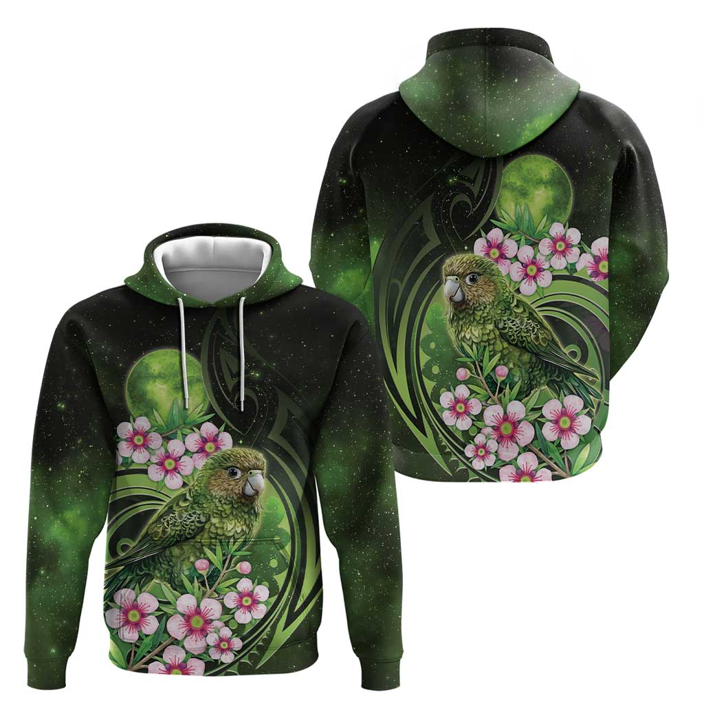New Zealand Aotearoa Kakapo Hoodie Maori Pattern With Manuka Galaxy Style - Aussie Hoodie
